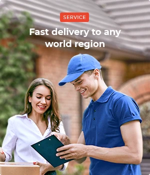 Delivery to any region of the world