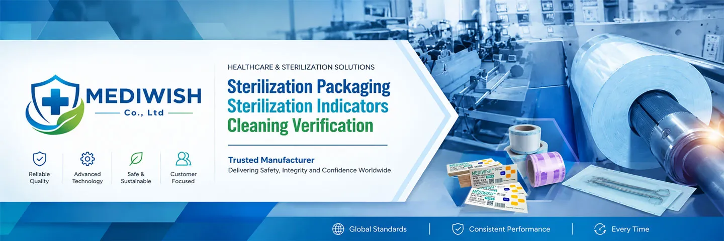 MEDIWISH — manufacturer of sterile processing and sterilization products MEDIWISH manufacturer of sterilization packaging, sterilization monitoring and cleaning verification products