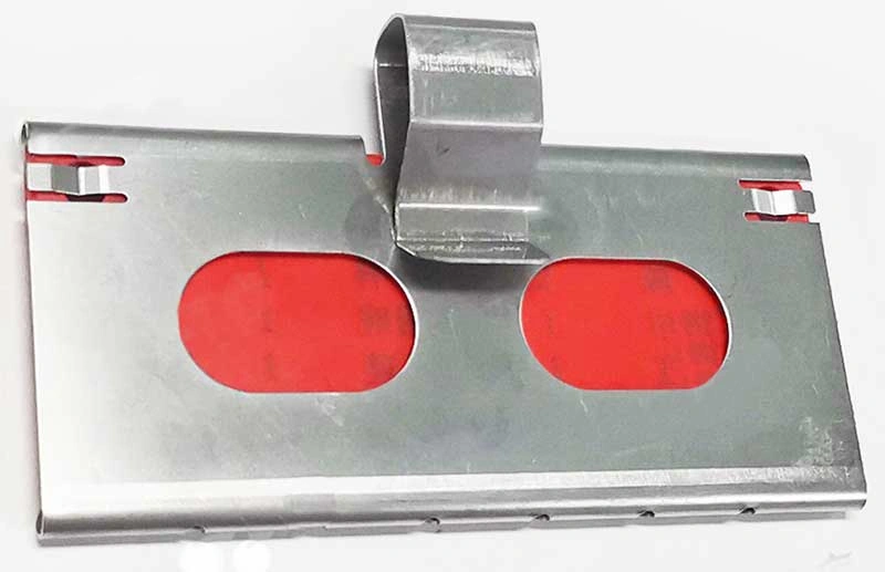 Metal Tray Tag holder back view
