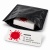 Cartão MEDIWISH CVC-10R e pilha de cartões com sujidade de teste vermelha junto de uma embalagem aberta. Cartão MEDIWISH CVC-10R e pilha de cartões com sujidade de teste vermelha junto de uma embalagem aberta.